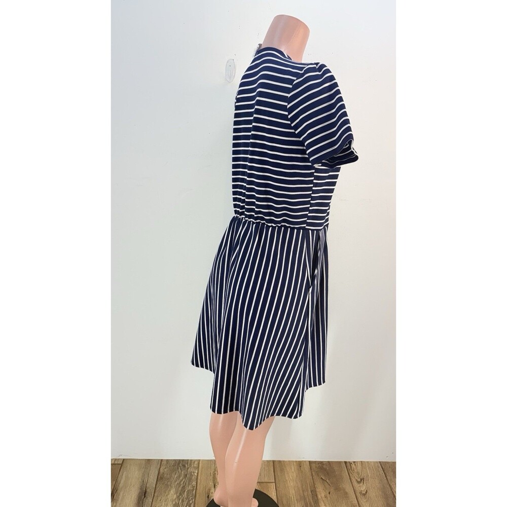 Draper James Women’s L Short Sleeve Striped Knit Dress Nautical NEW - Picture 6 of 15